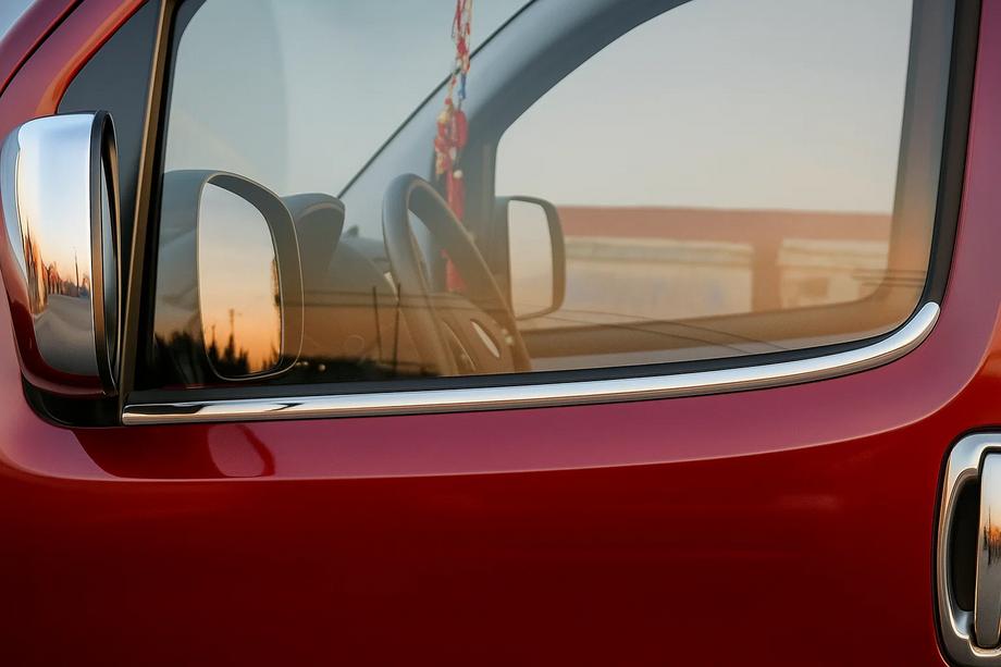 Citroen Nemo 2007-2017 Exterior window trim (2 pcs, stainless steel) OmsaLine - Italian Stainless Steel Image