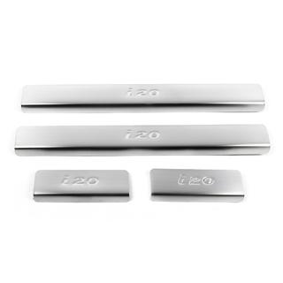 Door Sill Protectors OmsaLine (4 pcs, Stainless Steel) Hyundai I-20 2008-2012 photo 2
