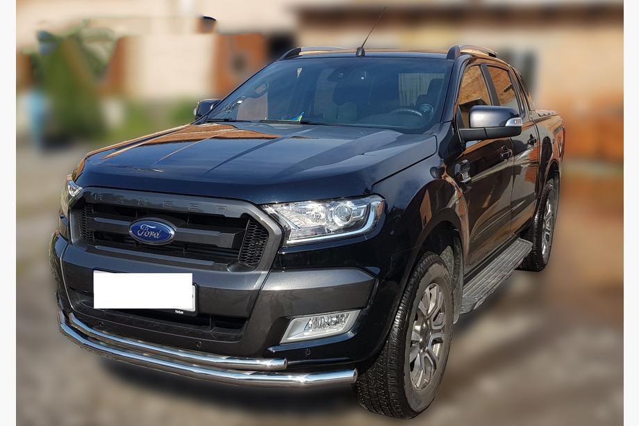 Ford Ranger 2011–2022 Front Bull Bar ST014 (Stainless Steel) d60/42 Image