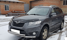 Hyundai Santa Fe 2 2006-2012 Front Bull Bar ST014 (Stainless Steel) d60/60 photo 2