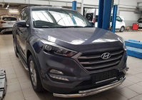 Hyundai Tucson TL 2016-2021 Front Bull Bar ST014 (Stainless Steel) photo 2