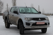 Mitsubishi L200 2006-2015 Front Bull Bar ST014 (Stainless Steel) d60/60 photo 3