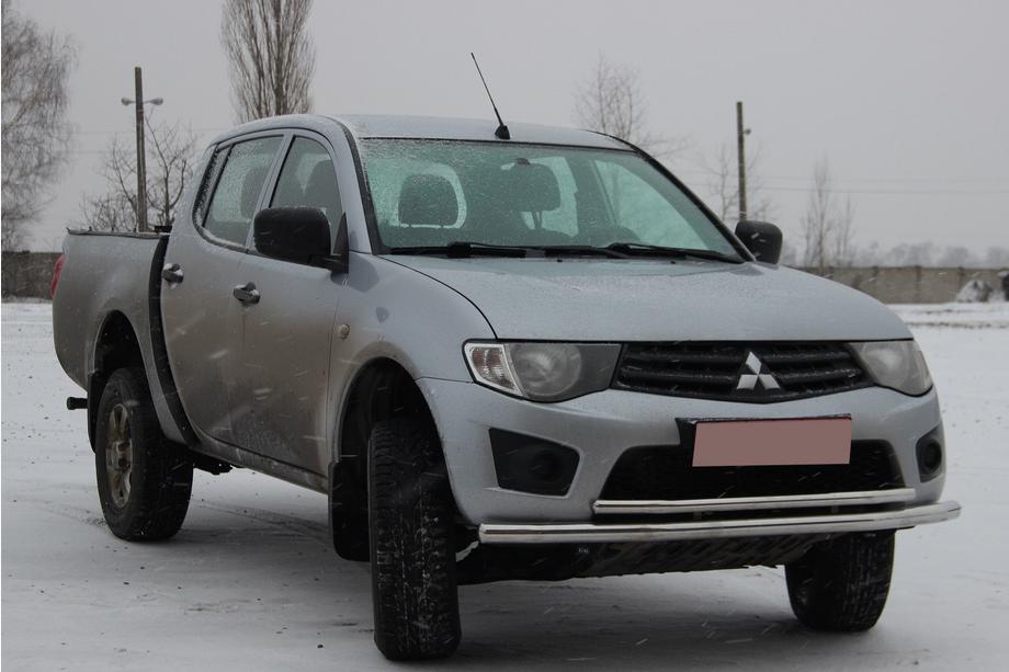 Mitsubishi L200 2006-2015 Front Bull Bar ST014 (Stainless Steel) d60/42 Photo 3