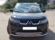 Mitsubishi Outlander 2006-2012 Front Bull Bar ST014 (Stainless Steel) d60/42 photo 1