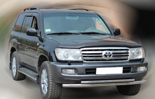 Toyota Land Cruiser 100 1998-2007 Front Bull Bar ST014 (Stainless Steel) d60/60 photo 3