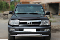 Toyota Land Cruiser 100 1998-2007 Front Bull Bar ST014 (Stainless Steel) d60/60 photo 1