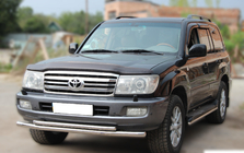 Toyota Land Cruiser 100 1998-2007 Front Bull Bar ST014 (Stainless Steel) d60/60 photo 2