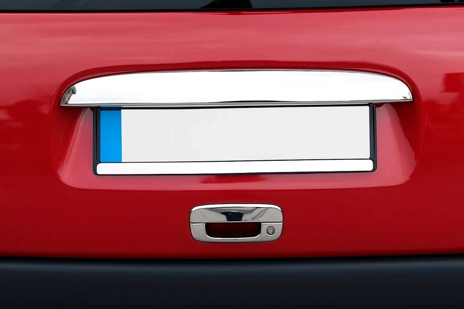 Citroen Berlingo 1996-2008 Chrome trim above license plate (1996-2002 3-door, stainless steel) Image