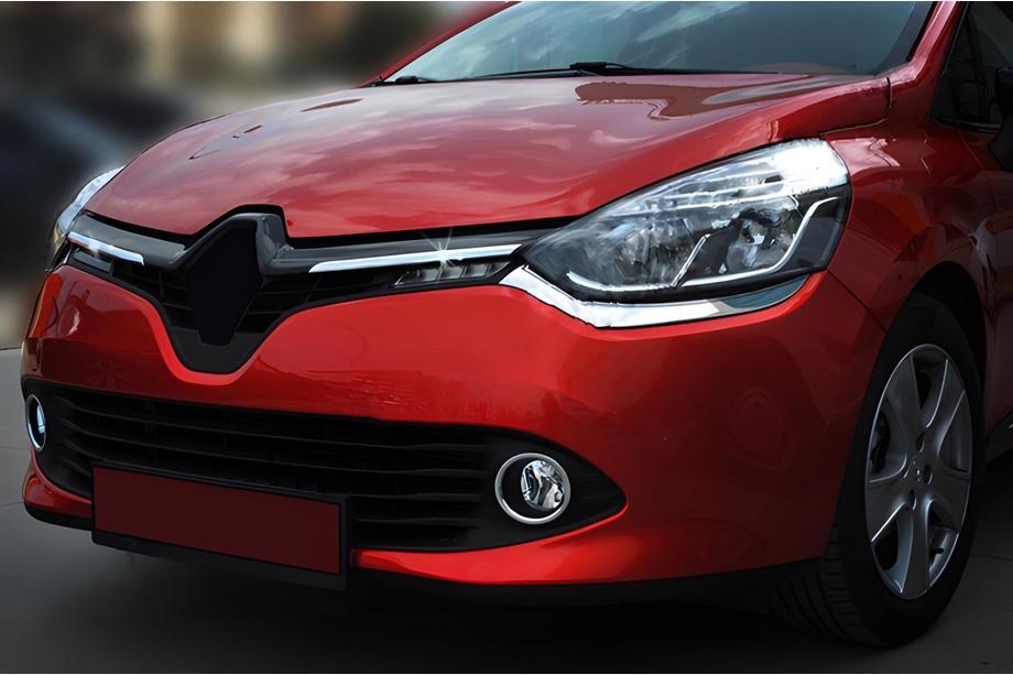 Renault Clio IV 2012-2019 Grille Trim Covers OmsaLine (2 pcs, Stainless Steel) Image