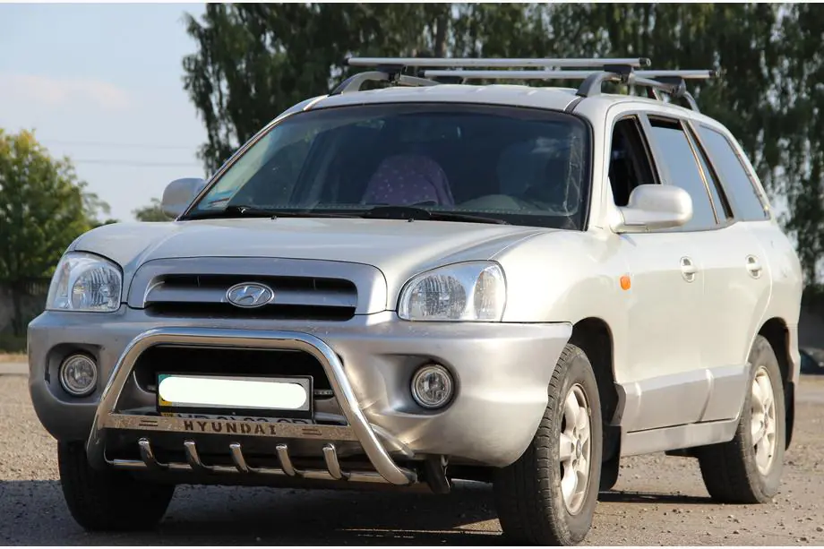 Hyundai Santa Fe 1 2000-2006 Bull Bar WT004 Stainless Steel Image