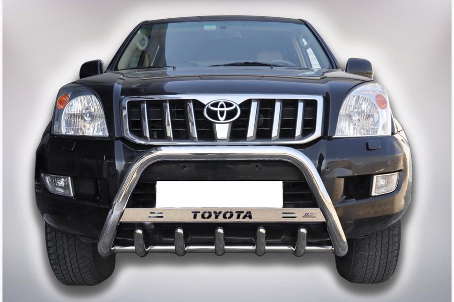Toyota Land Cruiser Prado 120 2002-2009 Bull Bar WT004 Stainless Steel Image