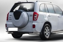 Chery Tiggo 3 2005- Rear double corner bars AK003-double (2 pcs, stainless steel) photo 1