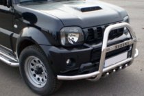 Suzuki Jimny 1998-2018 Bull Bar QT007-Exclusive (with lettering, stainless steel) photo 4