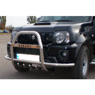 Bull Bar QT007-Exclusive (with lettering, stainless steel) Suzuki Jimny 1998-2018 photo 3