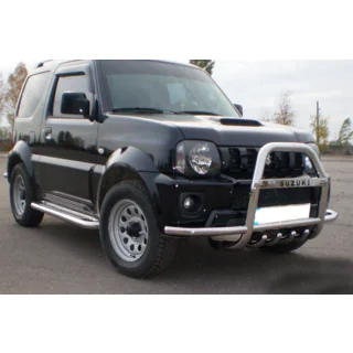 Bull Bar QT007-Exclusive (with lettering, stainless steel) Suzuki Jimny 1998-2018 photo 2