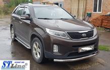 Kia Sorento II XM 2009-2014 Front Bar ST008 (2013-2015, Stainless Steel) photo 2