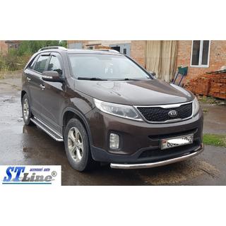 Front Bar ST008 (2013-2015, Stainless Steel) Kia Sorento II XM 2009-2014 photo 2