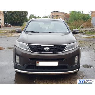 Front Bar ST008 (2013-2015, Stainless Steel) Kia Sorento II XM 2009-2014 photo 3