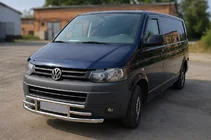 Volkswagen T5 2010-2015 Front bumper guard F3-42 (stainless steel) photo 2
