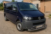 Volkswagen T5 2010-2015 Front bumper guard F3-42 (stainless steel) photo 3