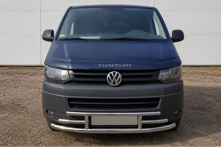 Volkswagen T5 2010-2015 Front bumper guard F3-42 (stainless steel) Image