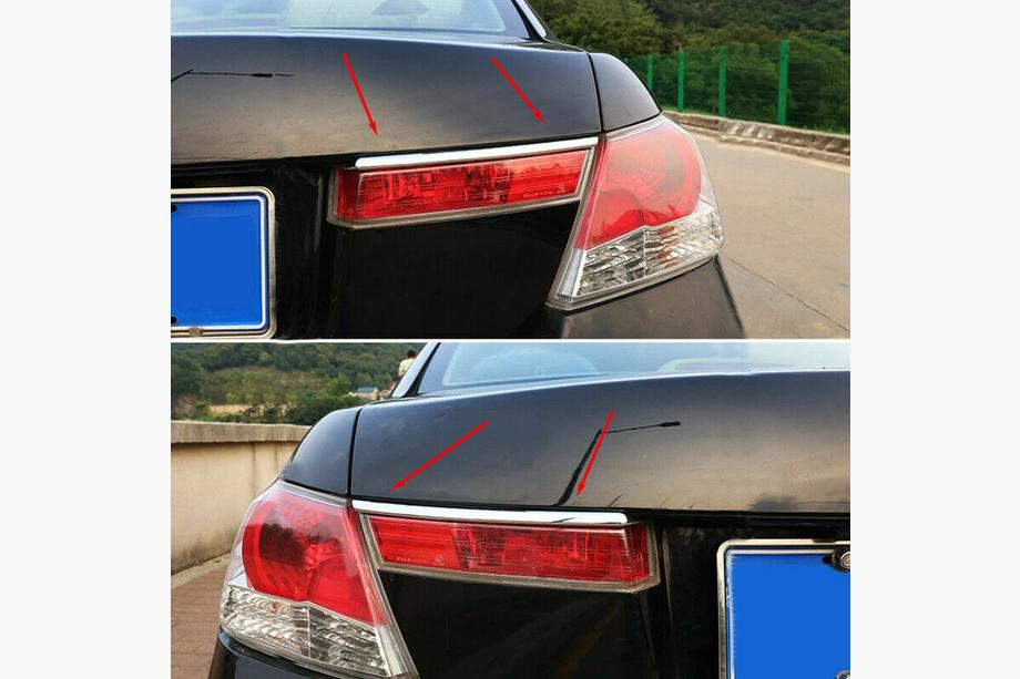 Honda Accord VIII 2008-2012 Chrome Tail Light Covers (2 pcs, Plastic) Image