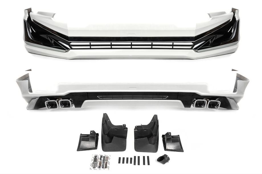 Toyota Land Cruiser Prado 150 2009-2023 Front and rear bumper extensions Modelista V1 (2017-) Black Image