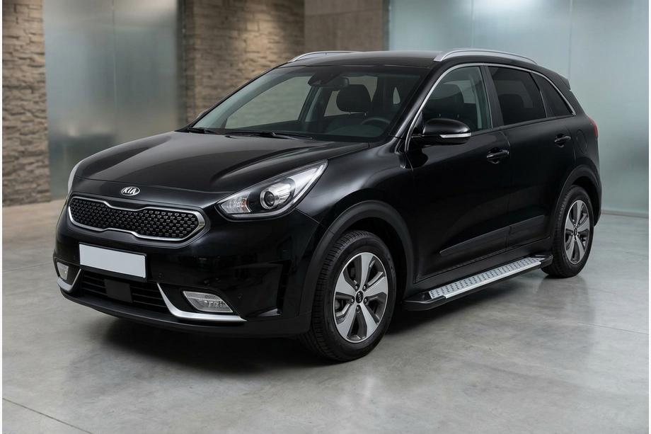 Kia Niro 2016–2021 Side Steps Allmond Grey (2 pcs, Aluminum) Image
