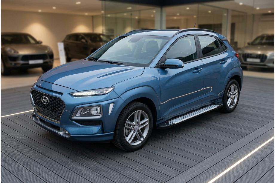 Hyundai Kona 2017-2023 Side Steps Allmond Grey (2 pcs, Aluminum) Image
