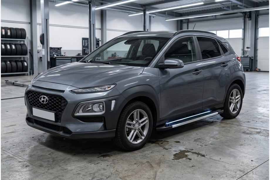 Hyundai Kona 2017-2023 Side Steps RedLine V1 (2 pcs, Aluminum) Image
