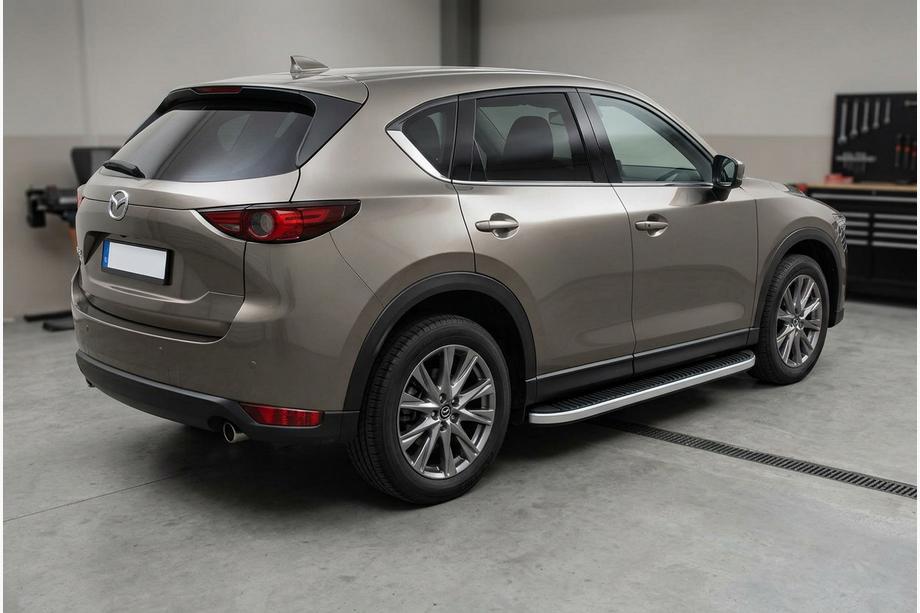 Mazda CX-5 2017–2025 Side Steps Tayga Grey (2 pcs, Aluminum) Image