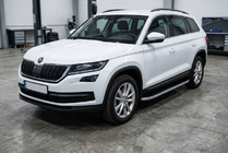 Skoda Kodiaq 2016-2023 Side Steps Tayga Grey (2 pcs, Aluminum) photo 1