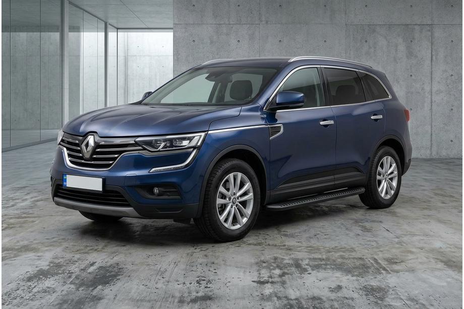 Renault Koleos 2016-2024 Side Steps Tayga Black (2 pcs, Aluminum) Photo 1