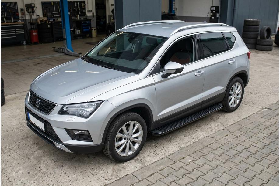 Seat Ateca 2016- Side Steps Tayga Black (2 pcs, Aluminum) Image