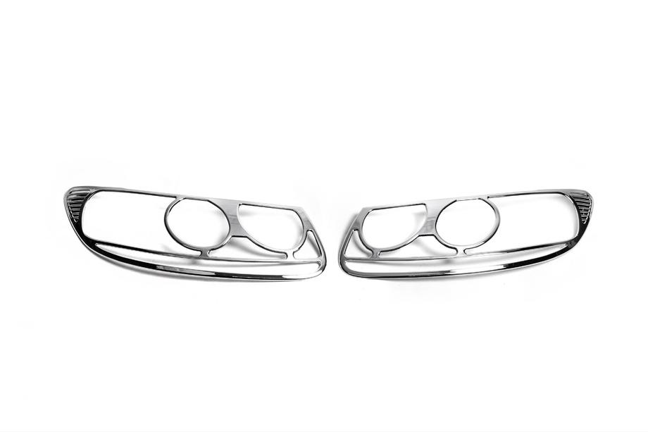 Hyundai Santa Fe 2 2006-2012 Headlight Covers Chrome (2006-2010, 2 pcs, plastic) Image