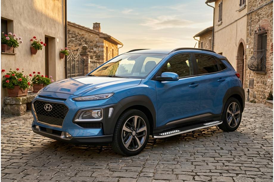 Hyundai Kona 2017-2023 Side Steps Tayga V2 (2 pcs, Aluminum) Image