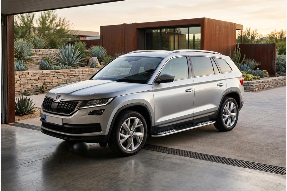 Skoda Kodiaq 2016-2023 Side Steps Tayga V2 (2 pcs, Aluminum) Image