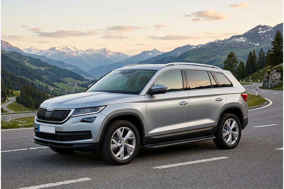 Skoda Kodiaq 2016-2023 Side Steps Bosphore Black (2 pcs, Aluminum) Image