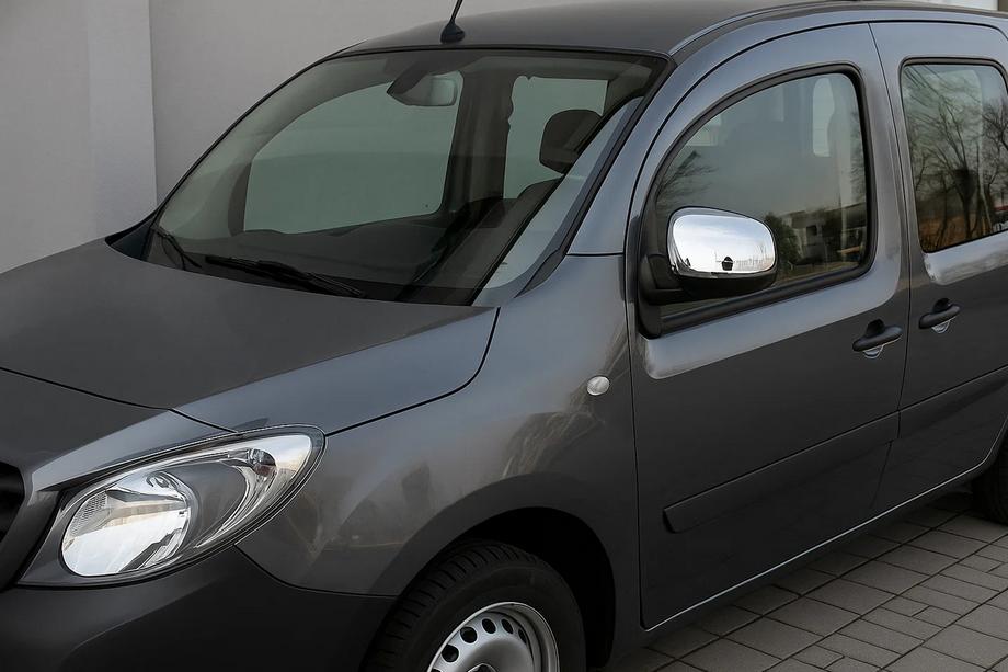 Mercedes Citan 2013-2021 Mirror Covers (2 pcs, Stainless Steel) OmsaLine - Italian Stainless Steel Image