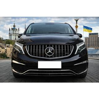 Front Grille GT Panamericana Chrome (2014-2019 for V-Class) Mercedes Vito/V-class W447 2014- photo 1
