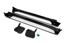 Toyota Land Cruiser Prado 150 2009-2023 Side Steps GX-Style (2 pcs, Aluminum) White (grey step) photo 2