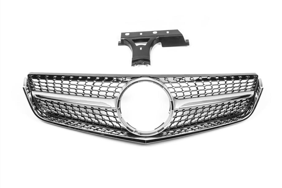 Mercedes E-class coupe C207 2010-2017 Front Grille (2009-2013, Diamond Silver) Photo 2