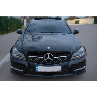 Front Grille Diamond Black Mercedes C-class W204 2007-2015 photo 1