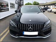 Mercedes C-class W205 2014-2021 Front Grille Panamericana GT (for Avantgarde/AMG-Line/C43 AMG) 2018+, with camera photo 6