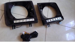 Mercedes G class W463 1990-2018 Headlight covers with LED (6 diodes, set) photo 2