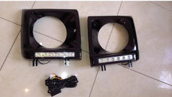Mercedes G class W463 1990-2018 Headlight covers with LED (6 diodes, set) photo 3