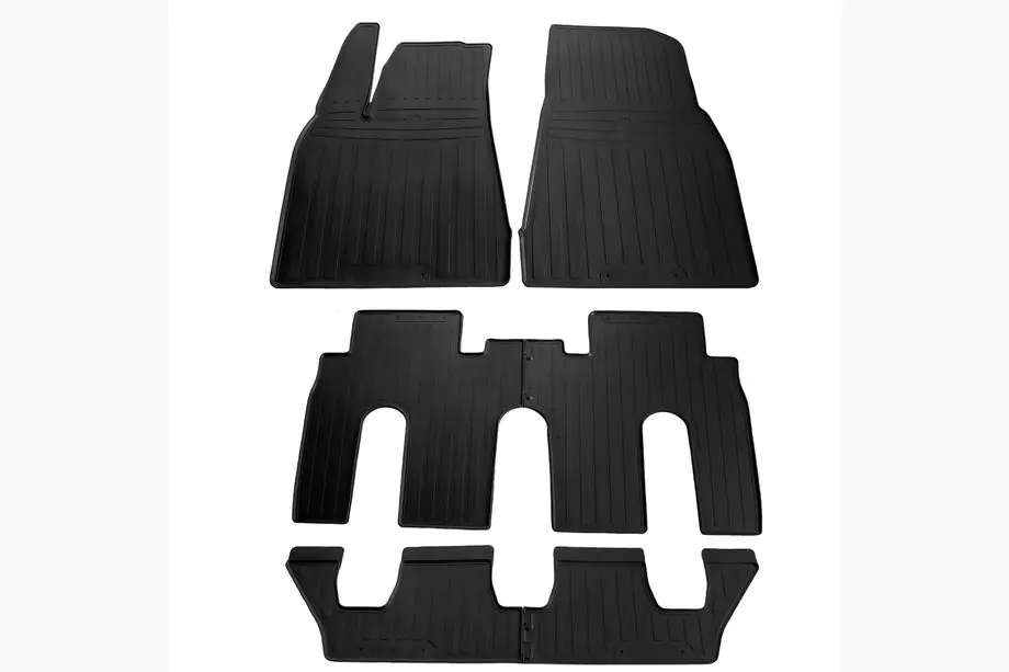 Tesla Model X 2015- Rubber Floor Mats (7-Seater, Stingray Premium) Image