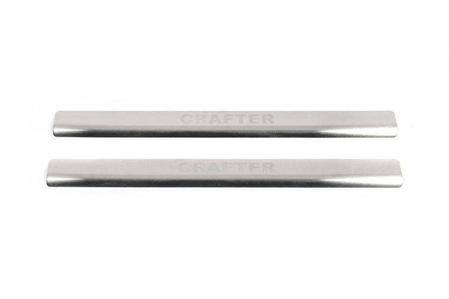 Volkswagen Crafter 2006-2016 Door Sill Protectors Natanko (Stainless Steel) Standard - Lohmann Tape, 0.5 mm Image