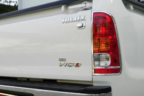 Toyota Hilux 2006-2015 Chrome Tail Light Covers 2004-2008 (2 pcs, plastic) photo 1