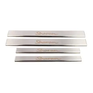 Door Sill Protectors Carmos V1 (4 pcs, Stainless Steel) Volkswagen Sharan 1995-2010 photo 2